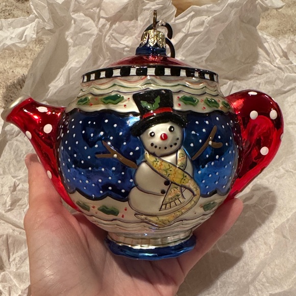 Mary Engelbreit Other - Polonaise Mary Engelbreit Tea Cup Glass Christmas Ornament
